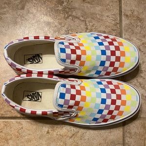 rainbow low top vans